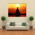 Man Meditating Silhouette Canvas Wall Art-1 Piece-Gallery Wrap-48" x 32"-Tiaracle