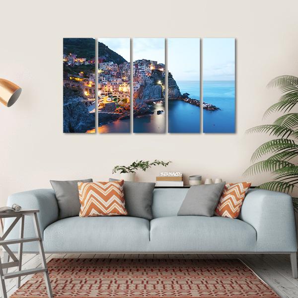 Manarola City Canvas Wall Art-5 Horizontal-Gallery Wrap-22" x 12"-Tiaracle