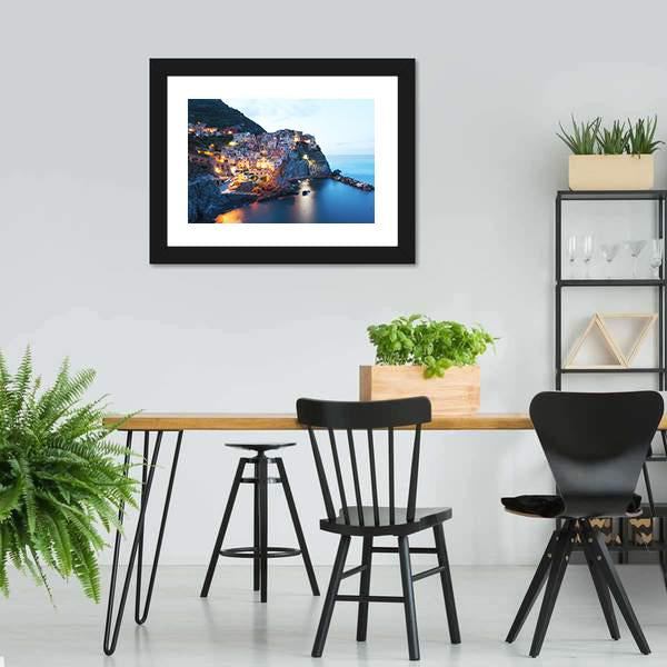 Manarola City Canvas Wall Art-3 Horizontal-Gallery Wrap-25" x 16"-Tiaracle