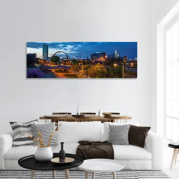 Hulme Arch Bridge Panoramic Canvas Wall Art-1 Piece-36" x 12"-Tiaracle