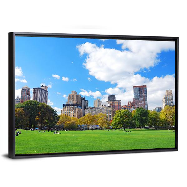 Manhattan Central Park Canvas Wall Art-3 Horizontal-Gallery Wrap-25" x 16"-Tiaracle