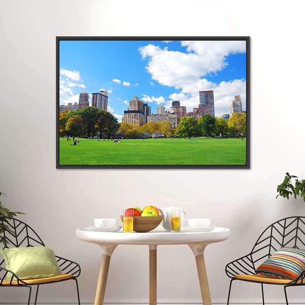 Manhattan Central Park Canvas Wall Art-3 Horizontal-Gallery Wrap-25" x 16"-Tiaracle