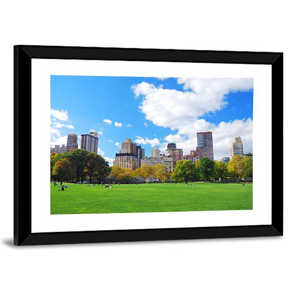 Manhattan Central Park Canvas Wall Art-3 Horizontal-Gallery Wrap-25" x 16"-Tiaracle