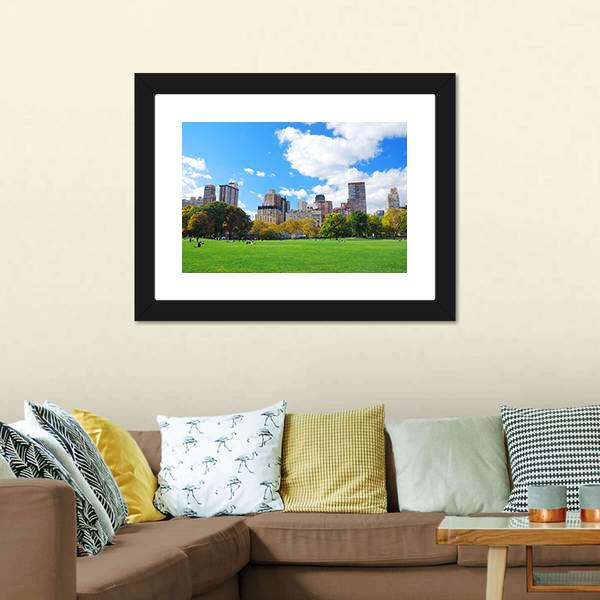 Manhattan Central Park Canvas Wall Art-3 Horizontal-Gallery Wrap-25" x 16"-Tiaracle