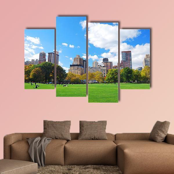 Manhattan Central Park Canvas Wall Art-4 Pop-Gallery Wrap-50" x 32"-Tiaracle