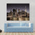 Manhattan Skyline At Night Canvas Wall Art-4 Pop-Gallery Wrap-50" x 32"-Tiaracle