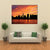 Manhattan Midtown Silhouette Canvas Wall Art-5 Star-Gallery Wrap-62" x 32"-Tiaracle