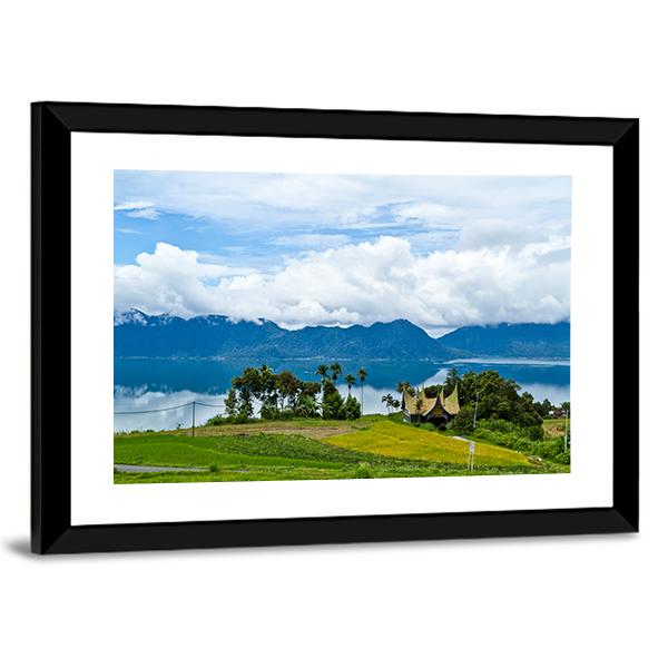 Maninjau Lake Panoramic Canvas Wall Art-1 Piece-36" x 12"-Tiaracle