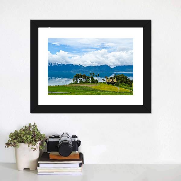 Maninjau Lake Panoramic Canvas Wall Art-1 Piece-36" x 12"-Tiaracle