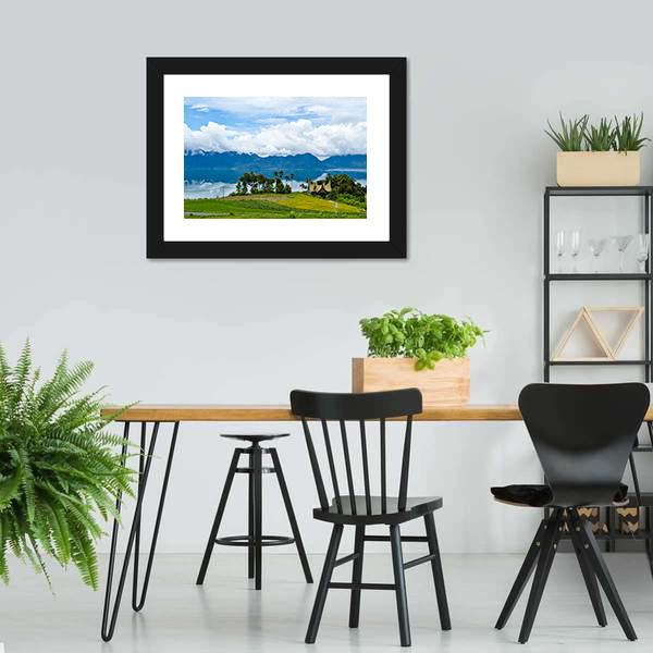 Maninjau Lake Panoramic Canvas Wall Art-1 Piece-36" x 12"-Tiaracle