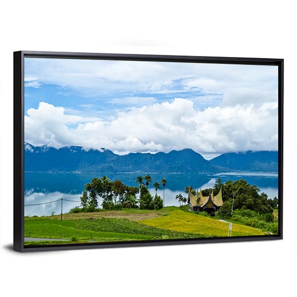 Maninjau Lake Panoramic Canvas Wall Art-1 Piece-36" x 12"-Tiaracle
