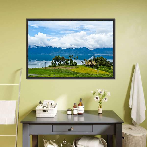 Maninjau Lake Panoramic Canvas Wall Art-1 Piece-36" x 12"-Tiaracle