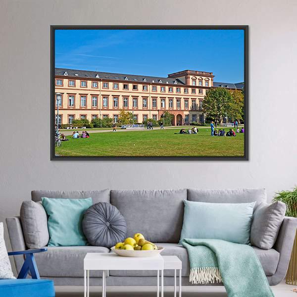Mannheim University Germany Canvas Wall Art-1 Piece-Floating Frame-24" x 16"-Tiaracle