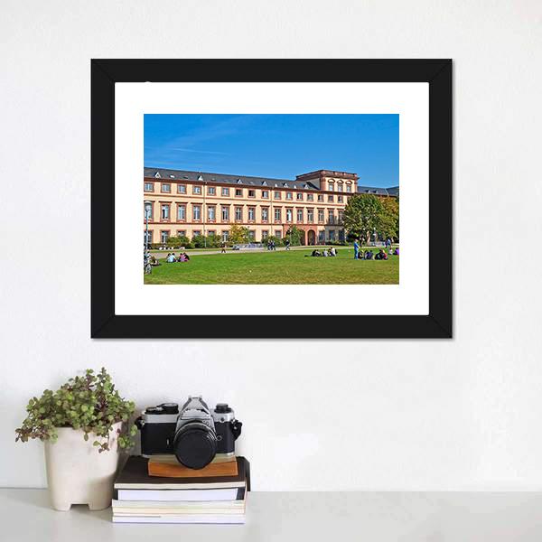 Mannheim University Germany Canvas Wall Art-1 Piece-Framed Print-20" x 16"-Tiaracle