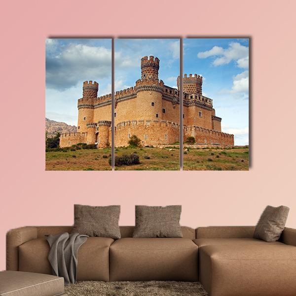 Castle Of Mendoza Canvas Wall Art-3 Horizontal-Gallery Wrap-37" x 24"-Tiaracle