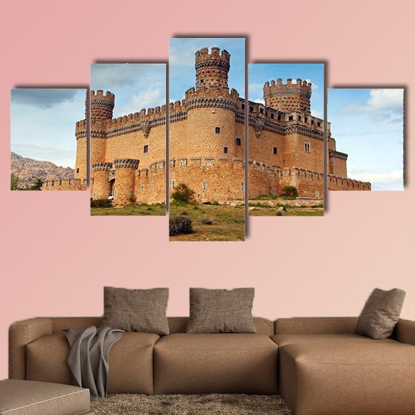 Castle Of Mendoza Canvas Wall Art-5 Star-Gallery Wrap-62" x 32"-Tiaracle