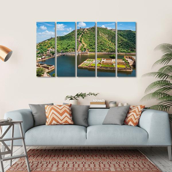 Maota Lake &amp; Garden Canvas Wall Art-5 Horizontal-Gallery Wrap-22" x 12"-Tiaracle