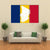 Map In Chad Flag Canvas Wall Art-5 Pop-Gallery Wrap-47" x 32"-Tiaracle