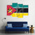 Map In Mozambique Flag Canvas Wall Art-4 Pop-Gallery Wrap-50" x 32"-Tiaracle