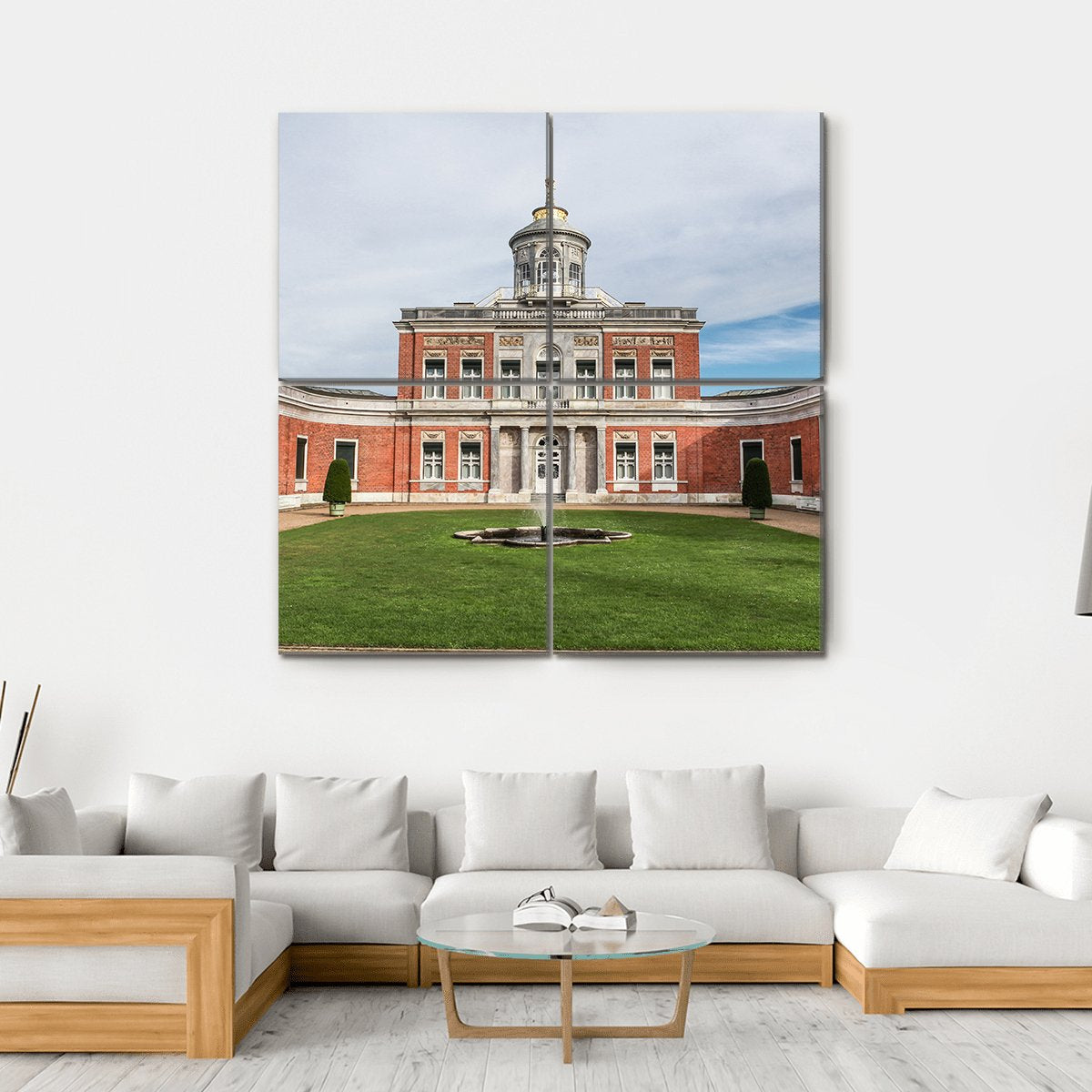 Marble Palace In Germany Canvas Wall Art-4 Square-Gallery Wrap-17" x 17"-Tiaracle