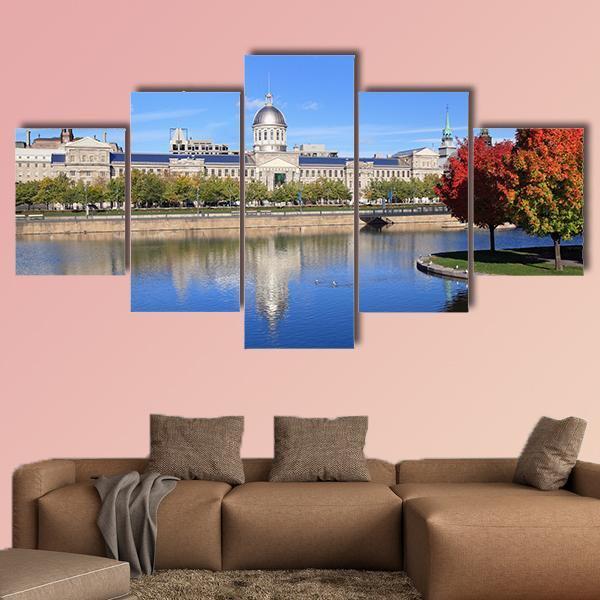 Marche Bonsecours Montreal Canvas Wall Art-5 Star-Gallery Wrap-62" x 32"-Tiaracle
