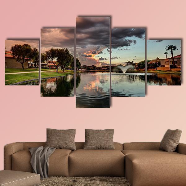 Marguerite Lake Canvas Wall Art-5 Star-Gallery Wrap-62" x 32"-Tiaracle