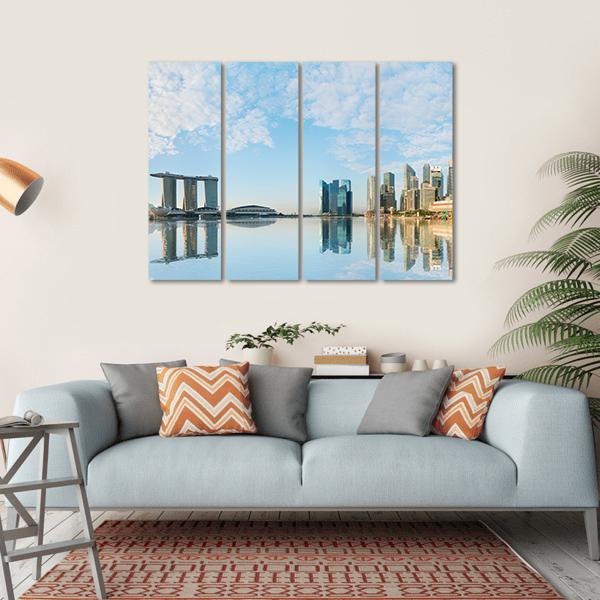 Marina Bay Sands Canvas Wall Art-4 Horizontal-Gallery Wrap-34" x 24"-Tiaracle