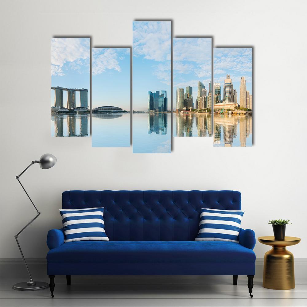 Marina Bay Sands Canvas Wall Art-5 Pop-Gallery Wrap-47" x 32"-Tiaracle