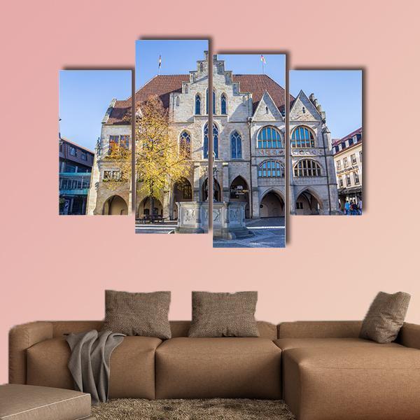 City Hall In Hildesheim Canvas Wall Art-3 Horizontal-Gallery Wrap-25" x 16"-Tiaracle