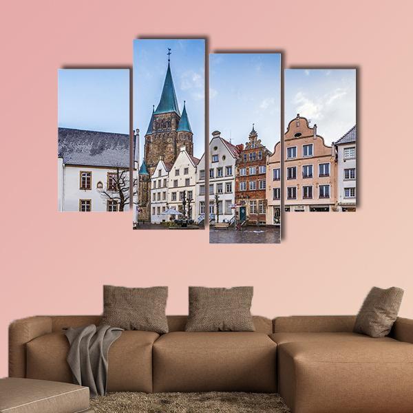 Warendorf Town Germany Canvas Wall Art-4 Pop-Gallery Wrap-50" x 32"-Tiaracle