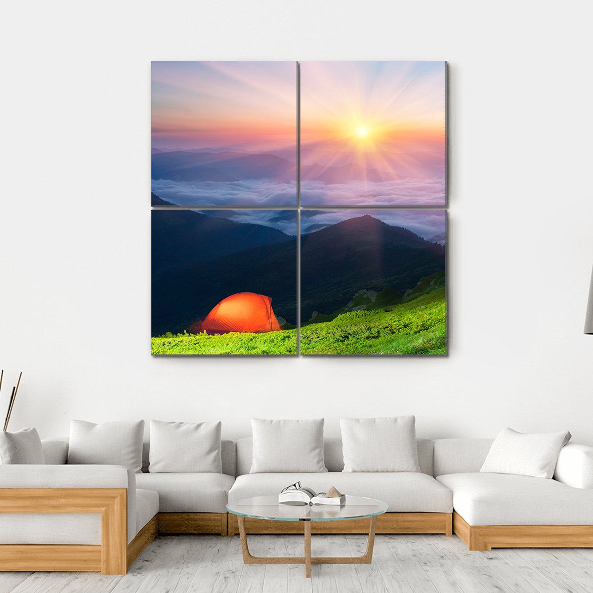 Marmarosh Mountain Ukraine Canvas Wall Art-4 Square-Gallery Wrap-17" x 17"-Tiaracle