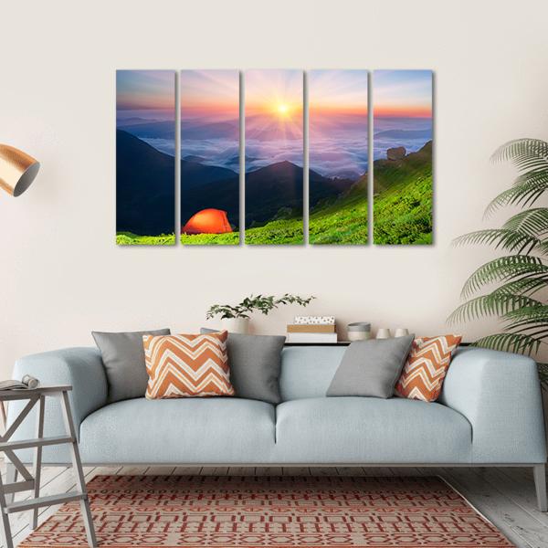 Marmarosh Mountain Ukraine Canvas Wall Art-5 Horizontal-Gallery Wrap-22" x 12"-Tiaracle