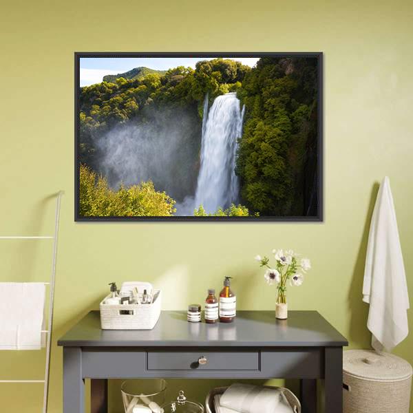 Marmore Waterfalls Canvas Wall Art-3 Horizontal-Gallery Wrap-25" x 16"-Tiaracle