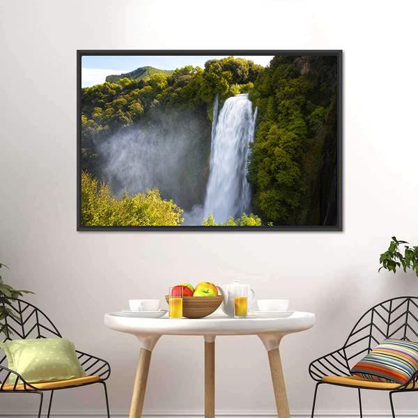 Marmore Waterfalls Canvas Wall Art-3 Horizontal-Gallery Wrap-25" x 16"-Tiaracle