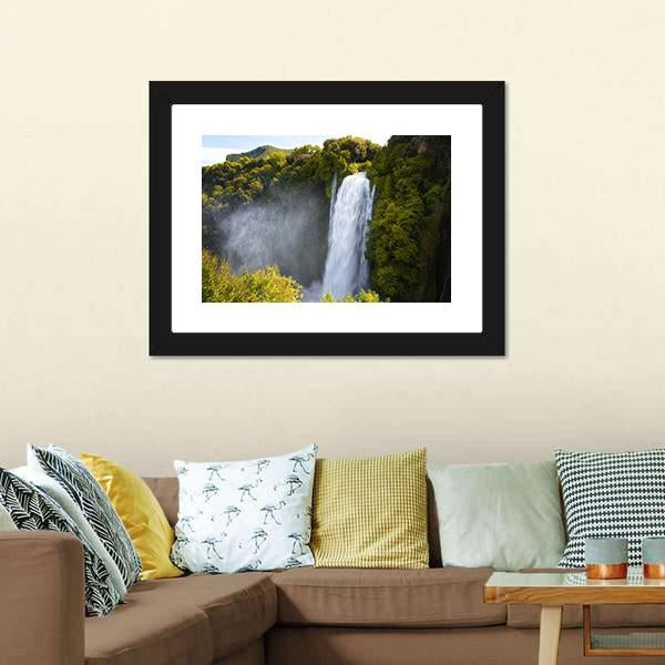Marmore Waterfalls Canvas Wall Art-3 Horizontal-Gallery Wrap-25" x 16"-Tiaracle