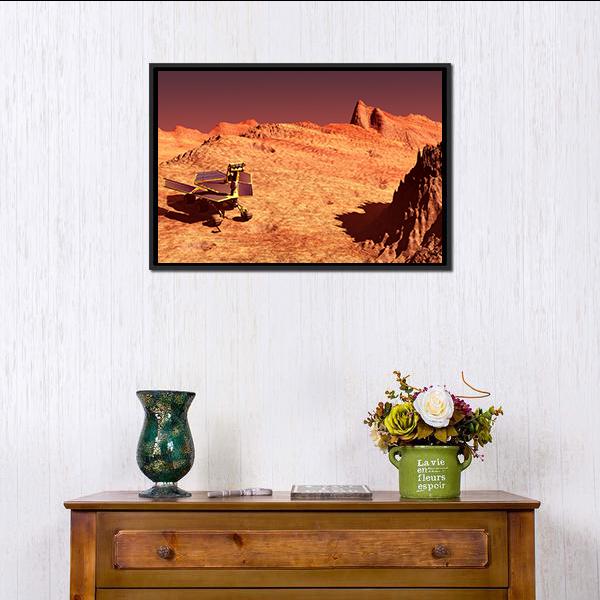 Mars Rover On Mars Canvas Wall Art-5 Horizontal-Gallery Wrap-22" x 12"-Tiaracle