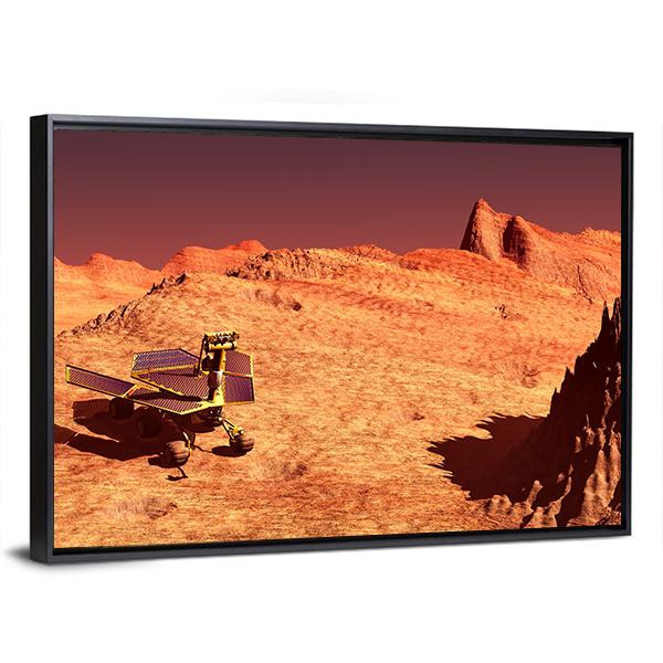 Mars Rover On Mars Canvas Wall Art-5 Horizontal-Gallery Wrap-22" x 12"-Tiaracle
