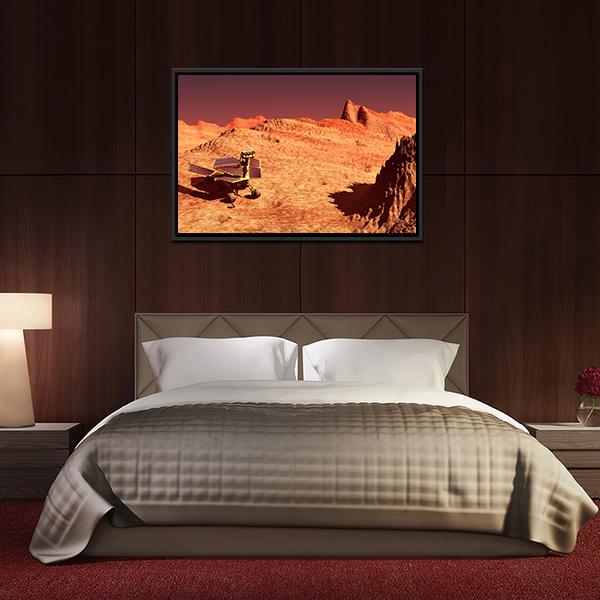 Mars Rover On Mars Canvas Wall Art-5 Horizontal-Gallery Wrap-22" x 12"-Tiaracle