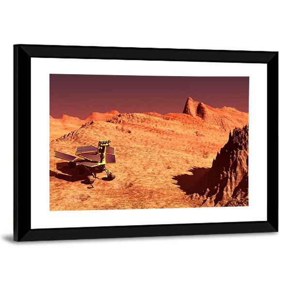 Mars Rover On Mars Canvas Wall Art-5 Horizontal-Gallery Wrap-22" x 12"-Tiaracle