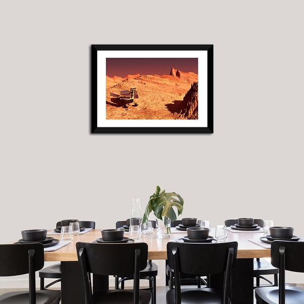 Mars Rover On Mars Canvas Wall Art-5 Horizontal-Gallery Wrap-22" x 12"-Tiaracle