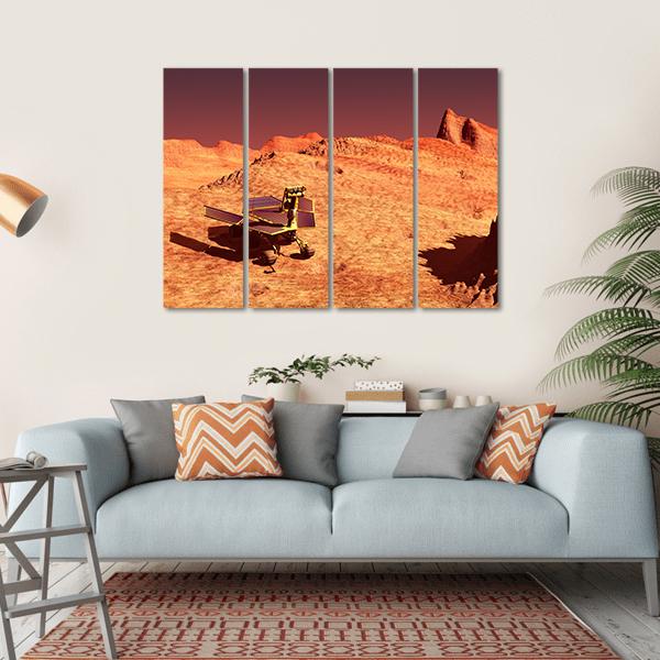 Mars Rover On Mars Canvas Wall Art-4 Horizontal-Gallery Wrap-34" x 24"-Tiaracle