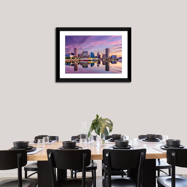 Maryland Skyline Panoramic Canvas Wall Art-1 Piece-36" x 12"-Tiaracle
