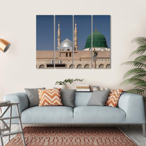 Masjid Al-Haram Canvas Wall Art-4 Horizontal-Gallery Wrap-34" x 24"-Tiaracle