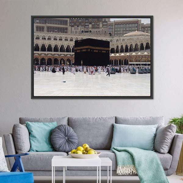 Masjid Al Haram Mecca Canvas Wall Art-5 Horizontal-Gallery Wrap-22" x 12"-Tiaracle