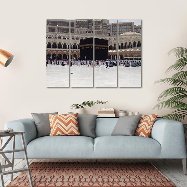 Masjid Al Haram Mecca Canvas Wall Art-4 Horizontal-Gallery Wrap-34" x 24"-Tiaracle