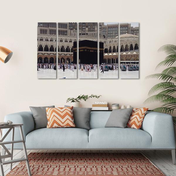 Masjid Al Haram Mecca Canvas Wall Art-5 Horizontal-Gallery Wrap-22" x 12"-Tiaracle