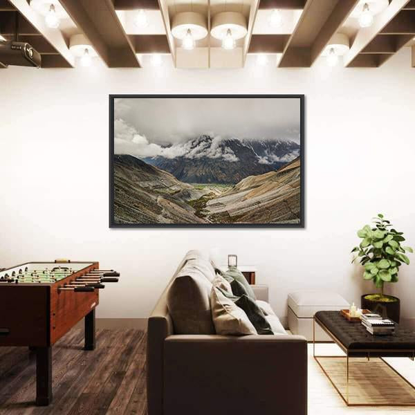Mastuj River &amp; Valley Canvas Wall Art-5 Horizontal-Gallery Wrap-22" x 12"-Tiaracle