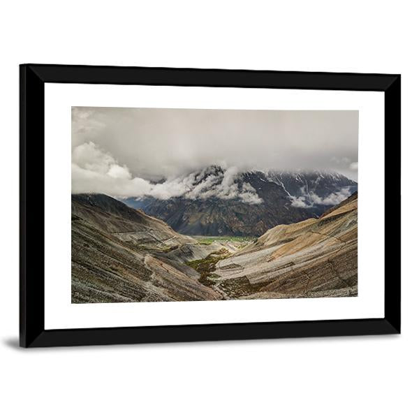 Mastuj River &amp; Valley Canvas Wall Art-5 Horizontal-Gallery Wrap-22" x 12"-Tiaracle