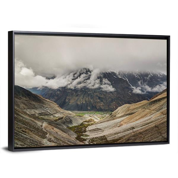 Mastuj River &amp; Valley Canvas Wall Art-5 Horizontal-Gallery Wrap-22" x 12"-Tiaracle