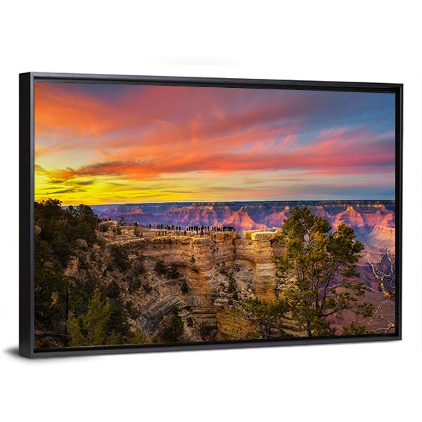 Mather Point In Grand Canyon Canvas Wall Art-3 Horizontal-Gallery Wrap-25" x 16"-Tiaracle